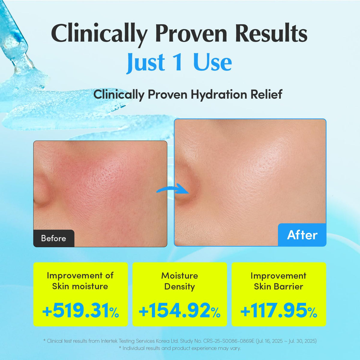 EQQUALBERRY Hyaltoin Flooding Smoothie Serum texture on hand