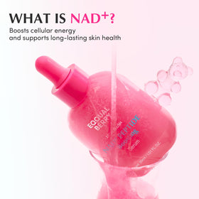 EQQUALBERRY NAD+ Peptide Serum bottle with pomegranate extract