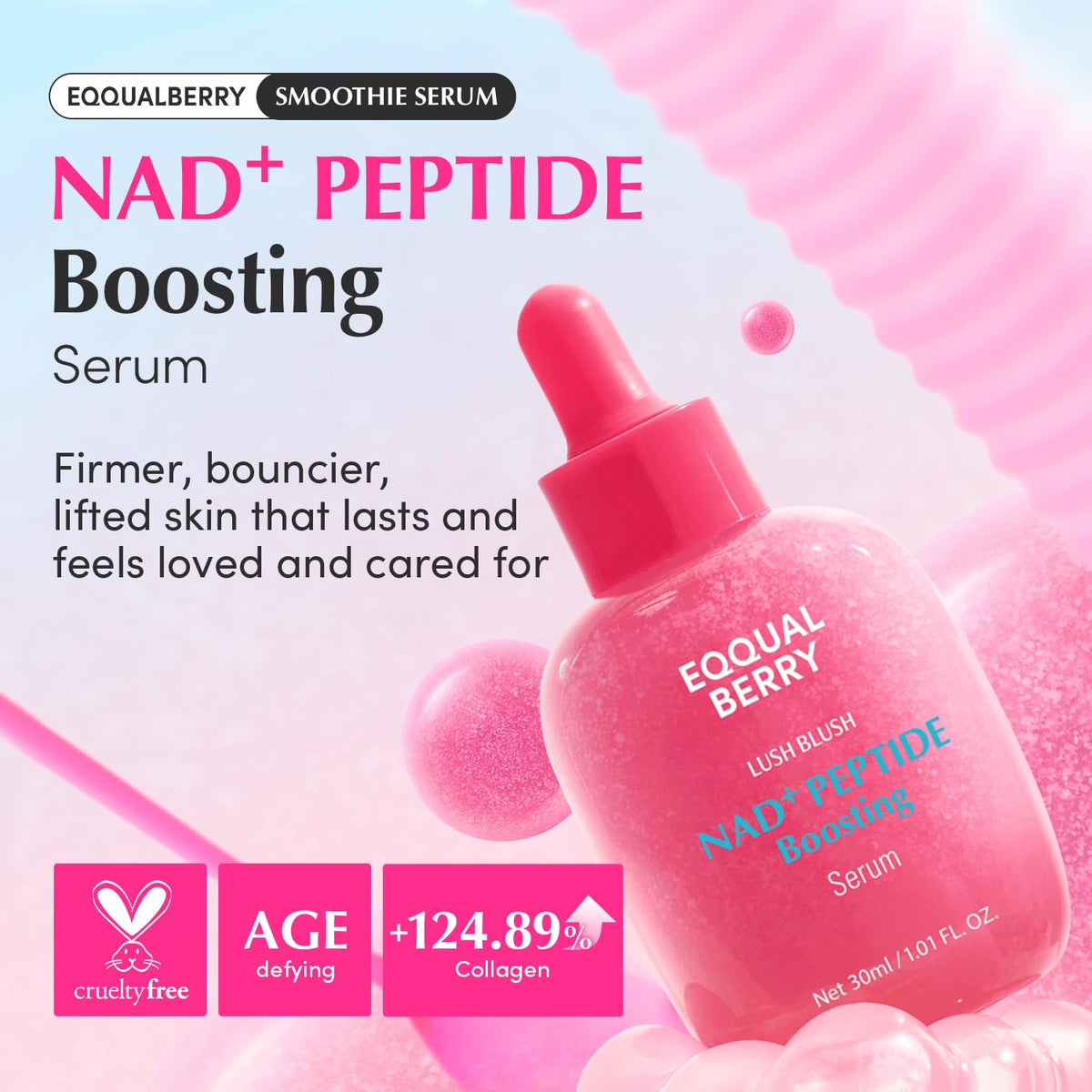 EQQUALBERRY NAD+ Peptide Serum packaging details