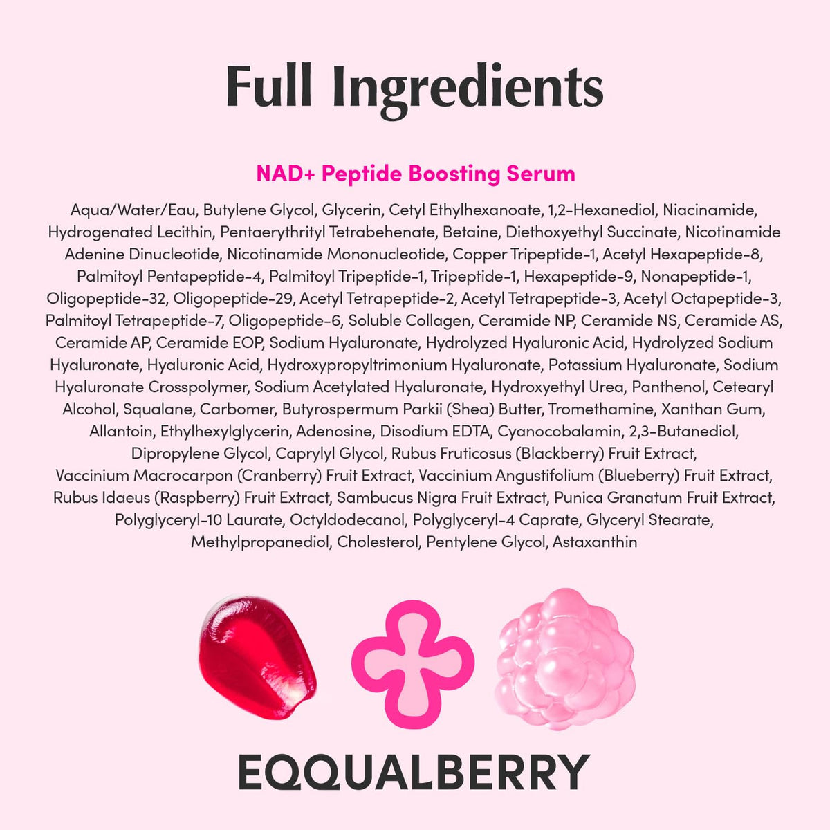 EQQUALBERRY NAD+ Peptide Serum texture on hand
