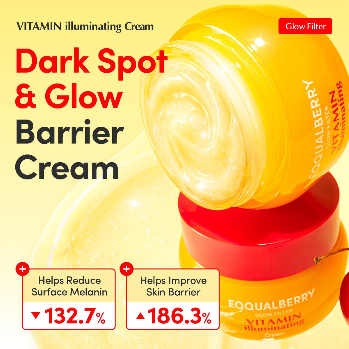 EQQUALBERRY Vitamin Illuminating Cream texture close-up