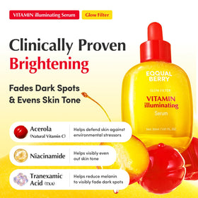 EQQUALBERRY Vitamin Illuminating Serum application on skin