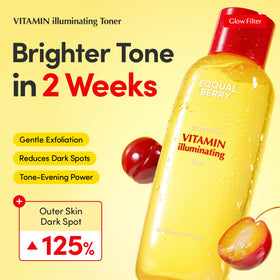 EQQUALBERRY Vitamin Illuminating Toner bottle side view