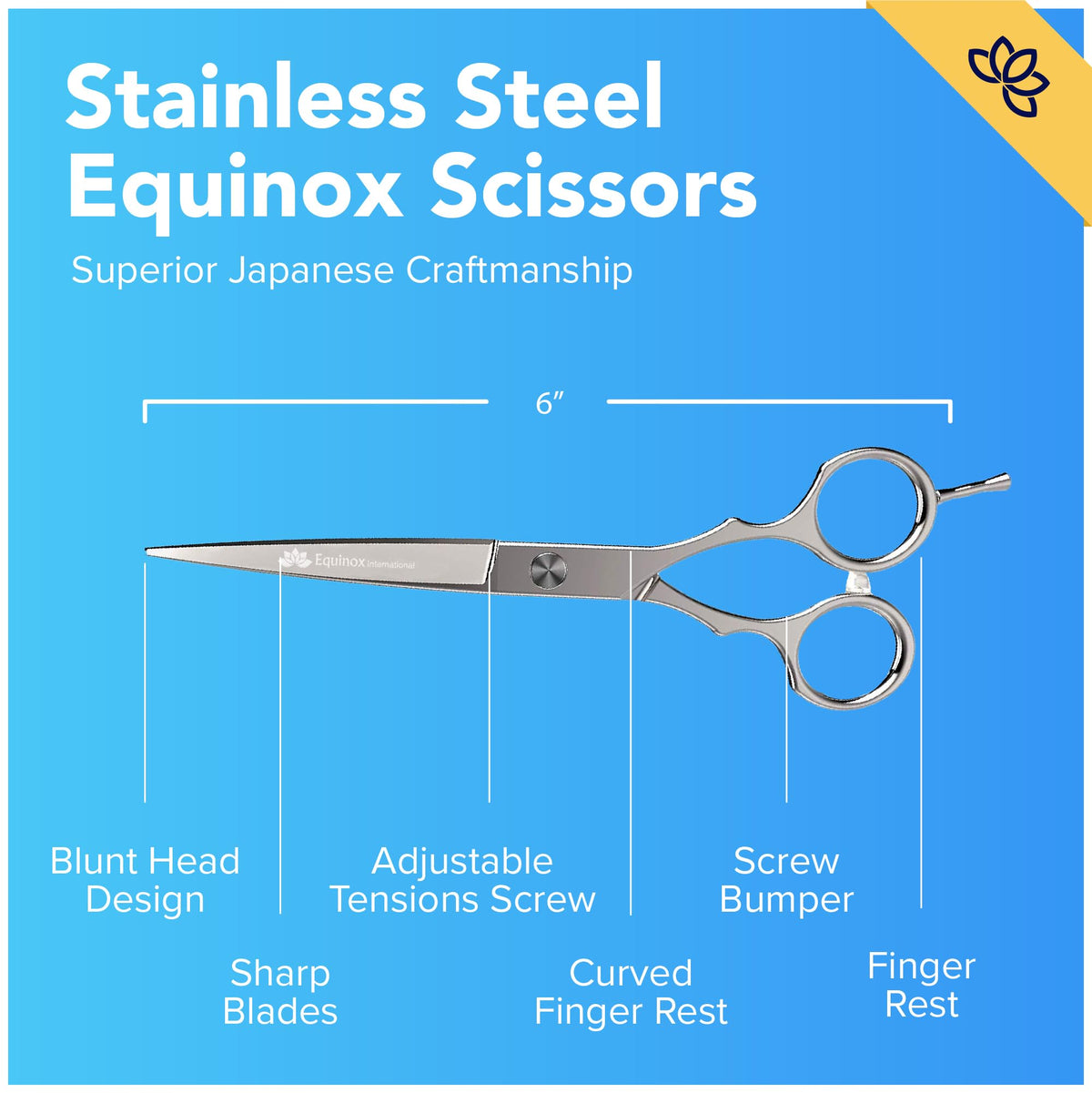 Equinox Hair Cutting Shears ergonomic design close-up