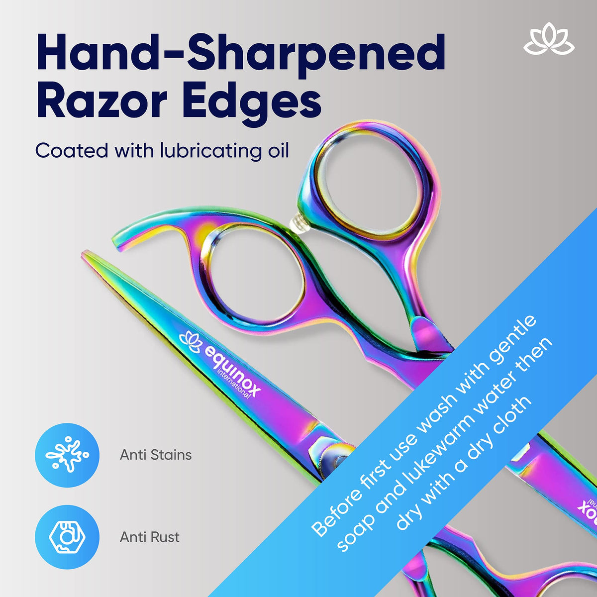 Equinox Hair Scissors in pristine packaging with protective seal