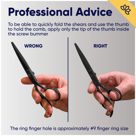Equinox Hair Scissors in use on hair