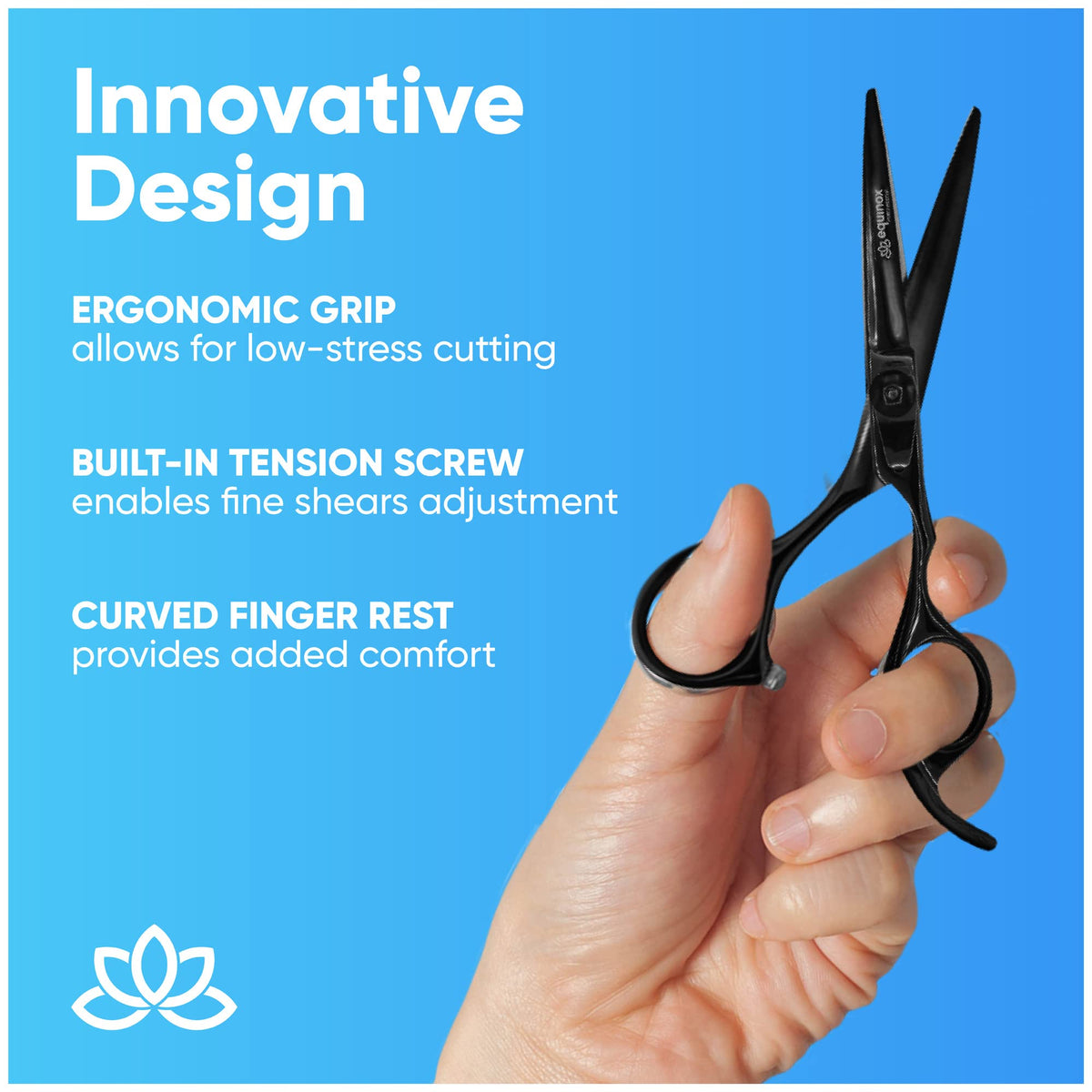 Equinox Hair Scissors side view showing blade edge