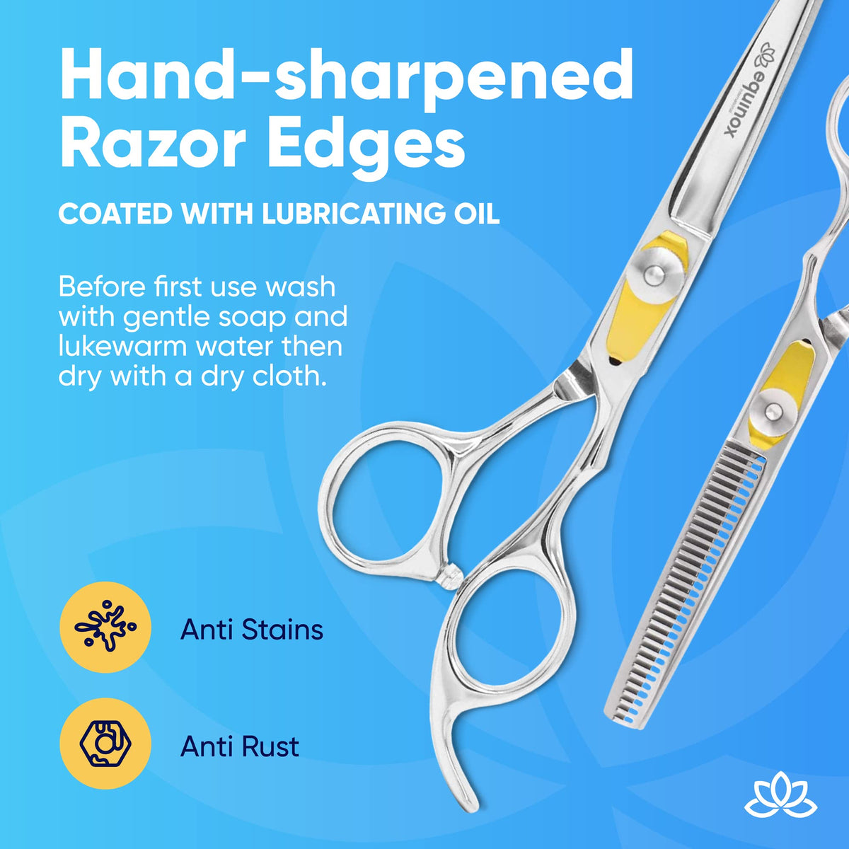 Equinox Professional Hair Cutting Scissors in protective packaging