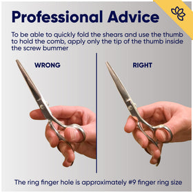 Equinox Professional Hair Cutting Scissors with adjustment screw