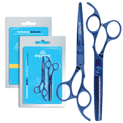 Equinox Professional Hair Scissors Set with barber and thinning shears