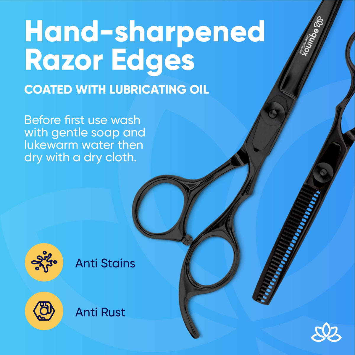 Equinox scissors set in protective packaging
