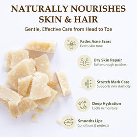 era of nature Cocoa Butter Raw 8oz showing chocolate aroma