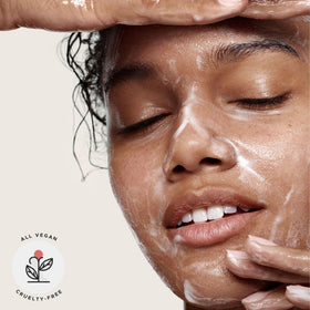era of nature Organic African Black Soap Bar lathering on skin