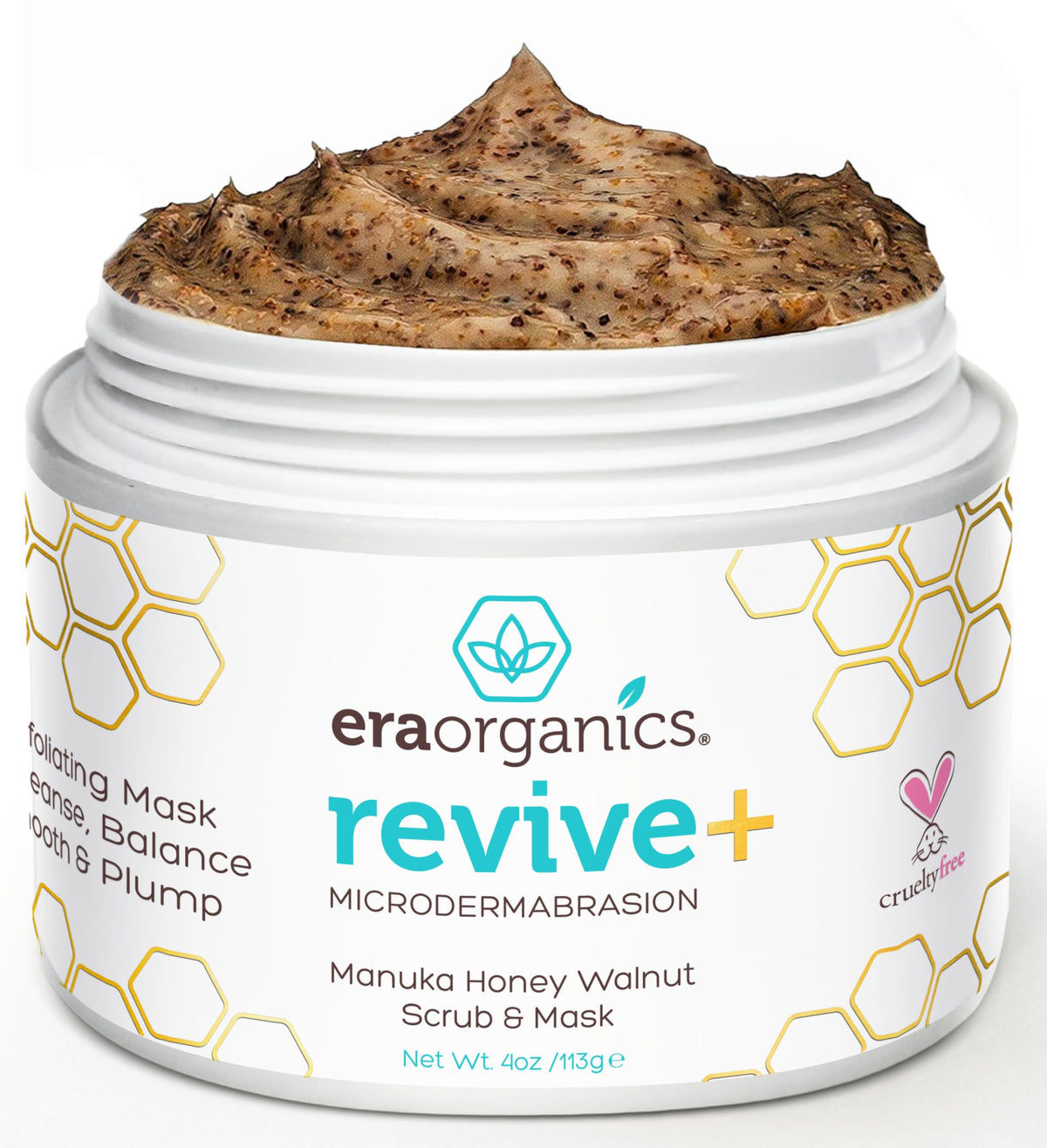 Era Organics Manuka Honey Exfoliating Facial Scrub front view