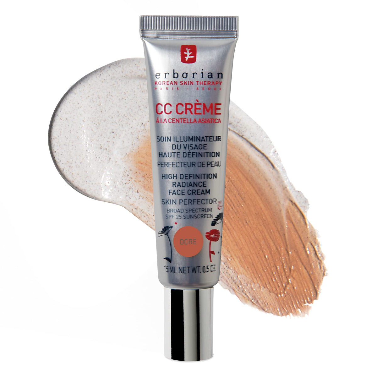 Erborian CC Cream Doré 0.5 oz front view with packaging