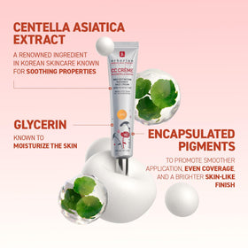 Erborian CC Cream Doré Tan texture on skin