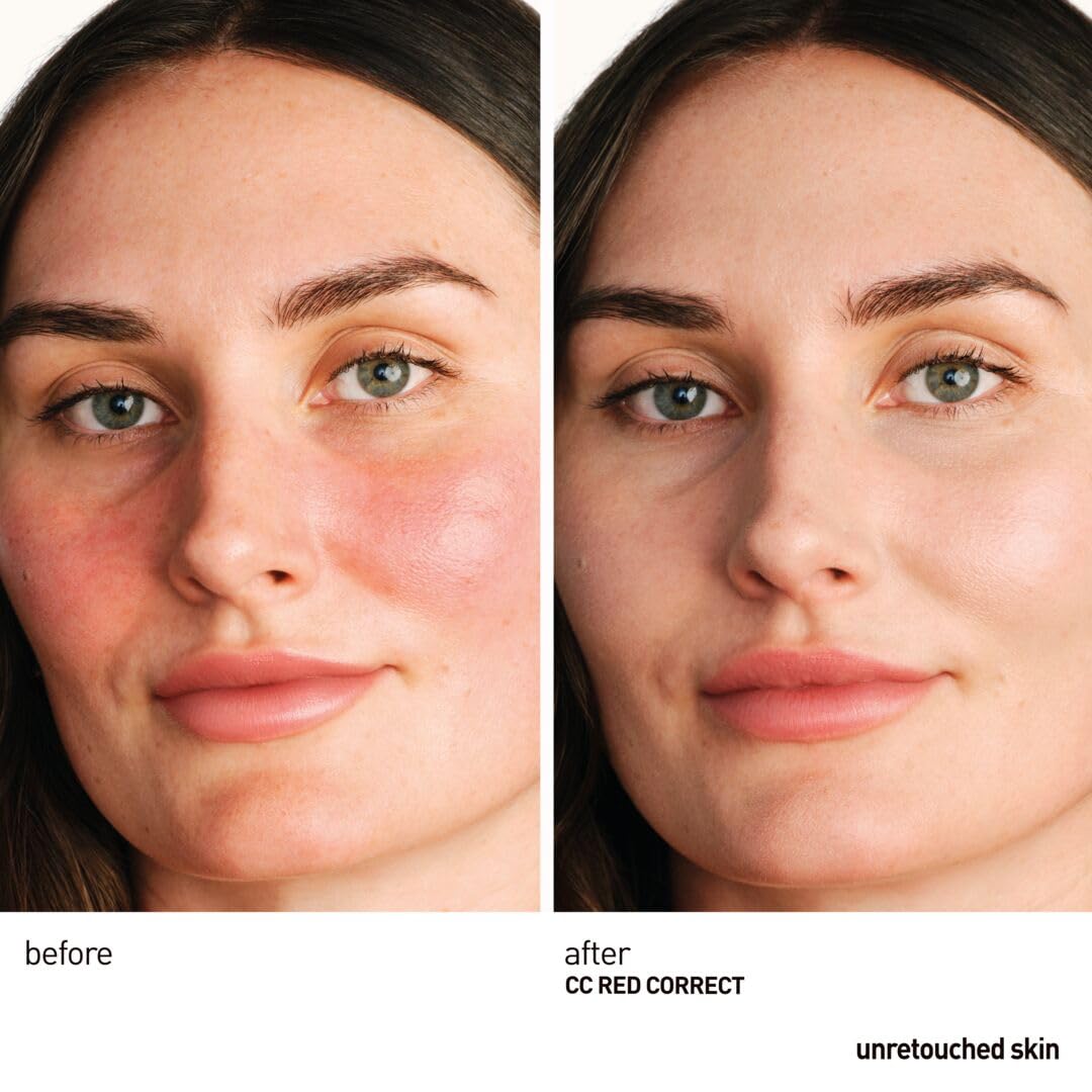 Erborian CC Red Correct applied on skin for redness correction