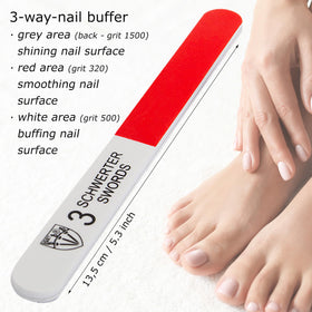 Ergonomic grip of the 3 Swords Germany nail file