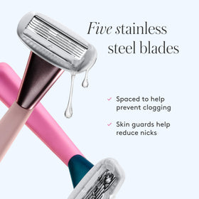 Ergonomic handle of Athena Club Women's Razor Kit