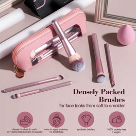 Ergonomic handle of BS-MALL makeup brush for comfortable grip