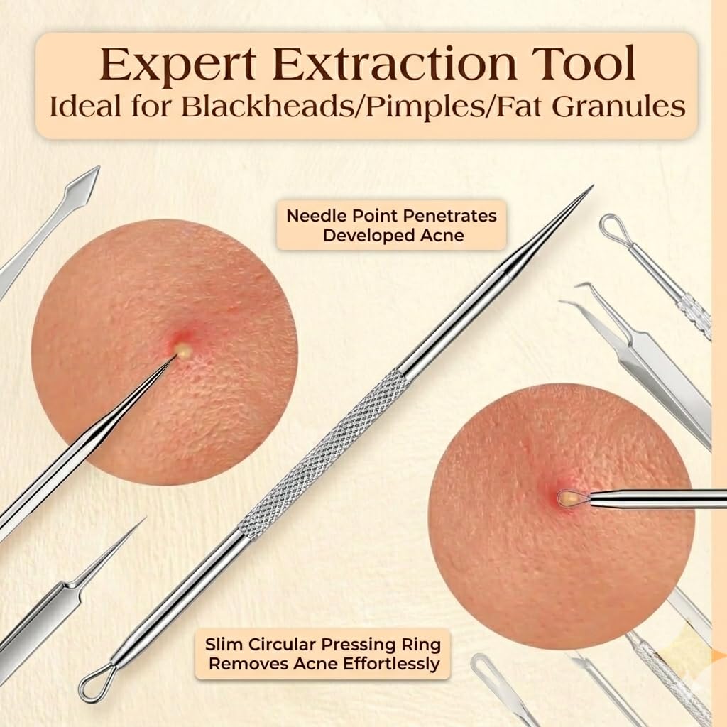 Ergonomic handle of DERMATED pimple popper tool