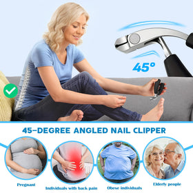 Ergonomic handle of MPKDZNE toenail clippers for stability