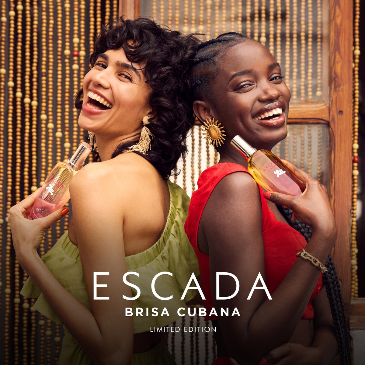 Escada Brisa Cubana bottle side view showcasing the design