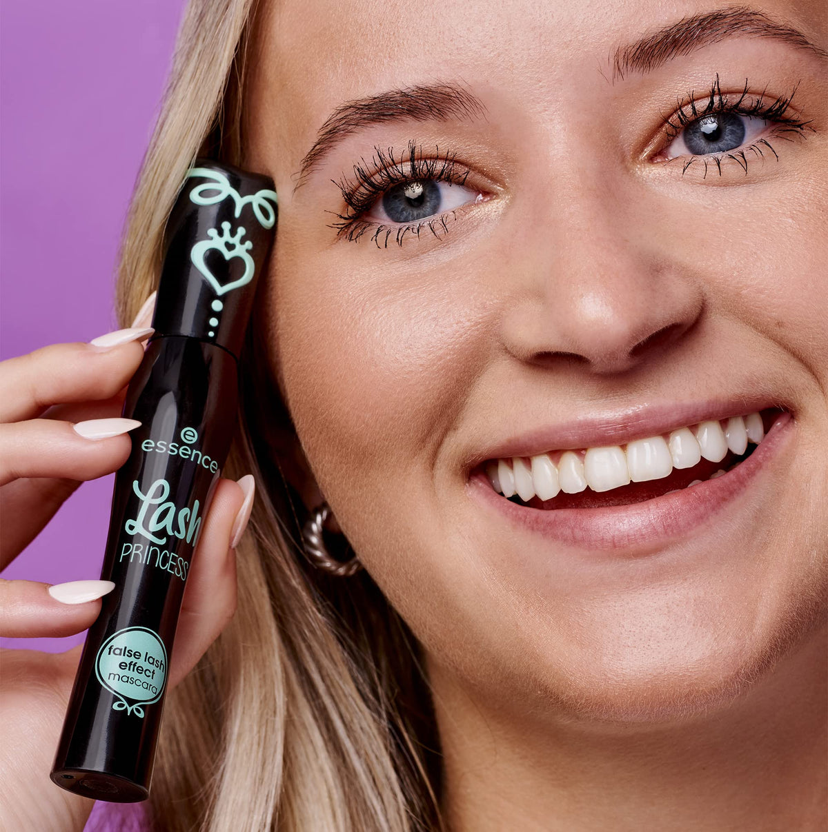 Essence Lash Princess mascara applied on lashes