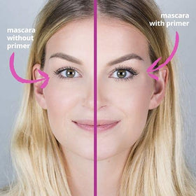 Essence Volume support Lash Primer texture on a hand