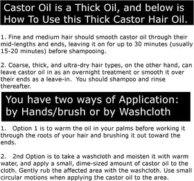 Essentially KateS Castor Oil 16 Fl Oz with ingredients layout