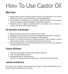 Essentially KateS Castor Oil 16 Fl Oz with natural ingredients background