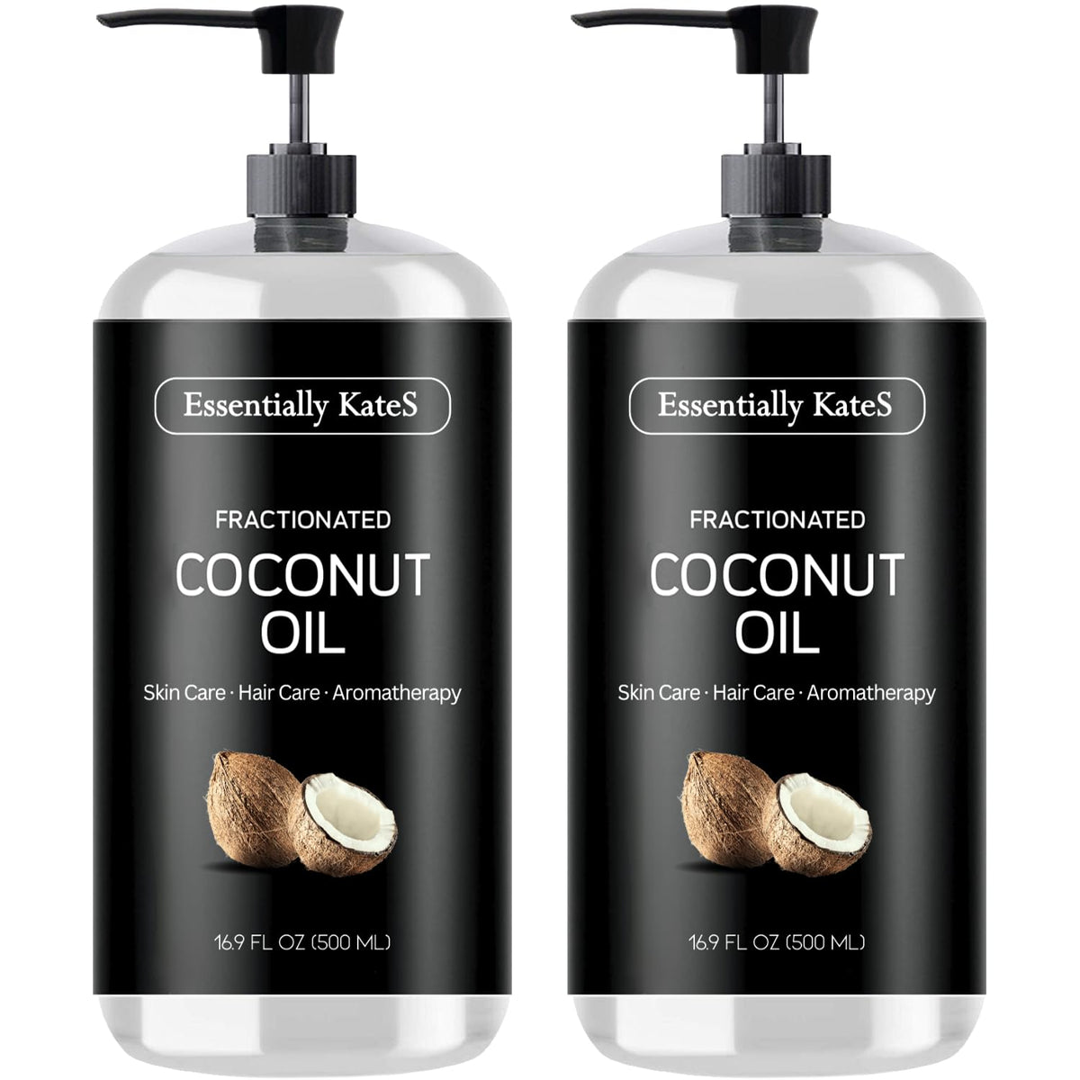 Essentially KateS Fractionated Coconut Oil pack of 2, 33.8 Fl Oz bottles