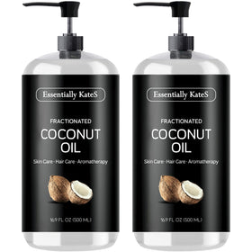 Essentially KateS Fractionated Coconut Oil pack of 2, 33.8 Fl Oz bottles