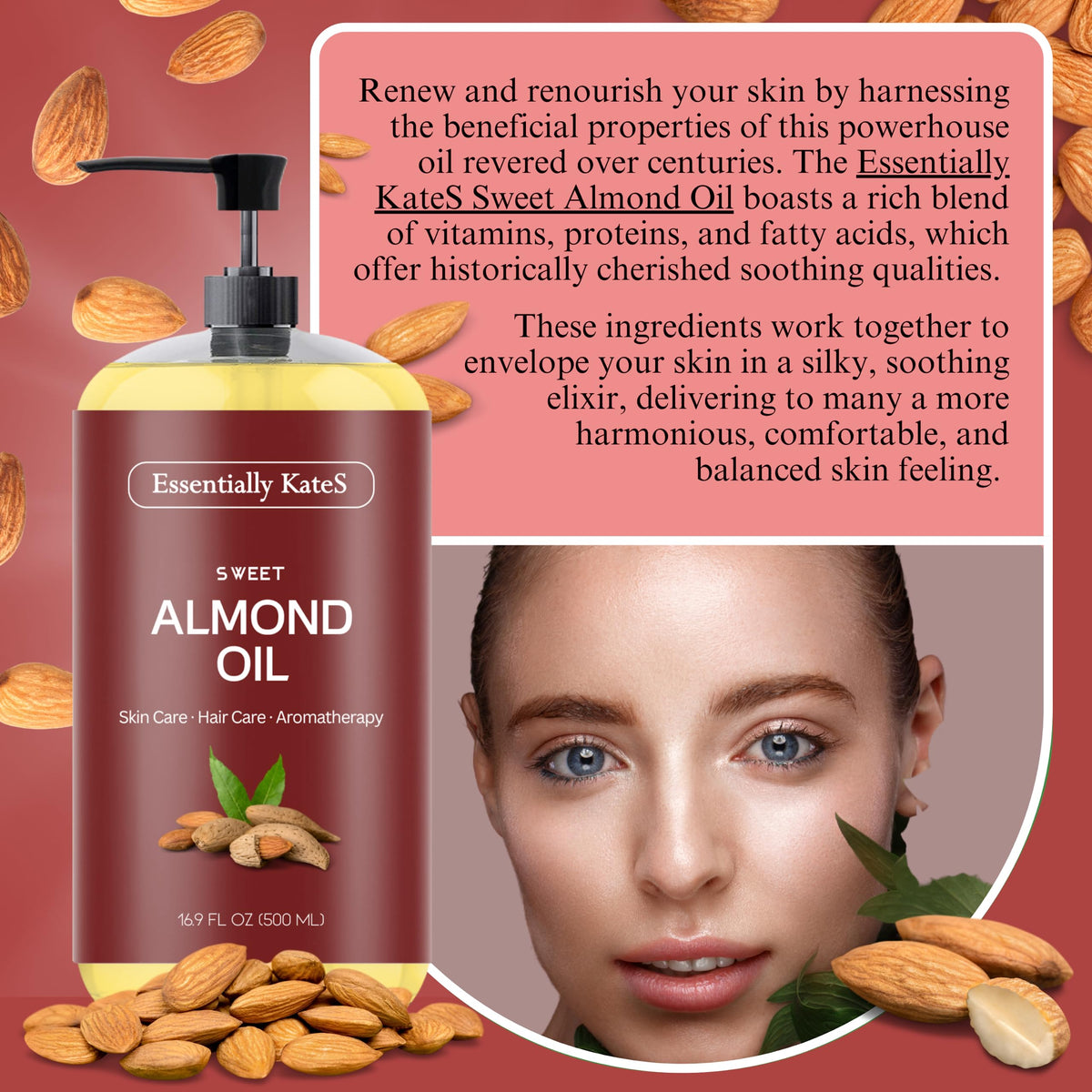 Essentially KateS Sweet Almond Oil packaging