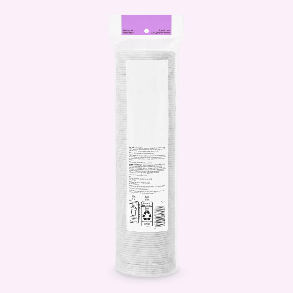 Essentials Exfoliating Cotton Rounds in a skincare routine setting