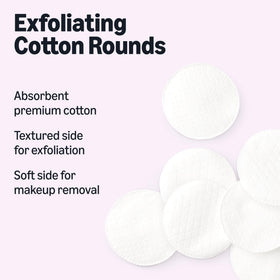 Essentials Exfoliating Cotton Rounds soft side for makeup removal