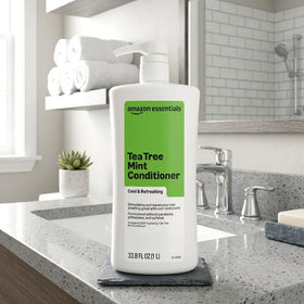Essentials Tea Tree Mint Conditioner side view with cap