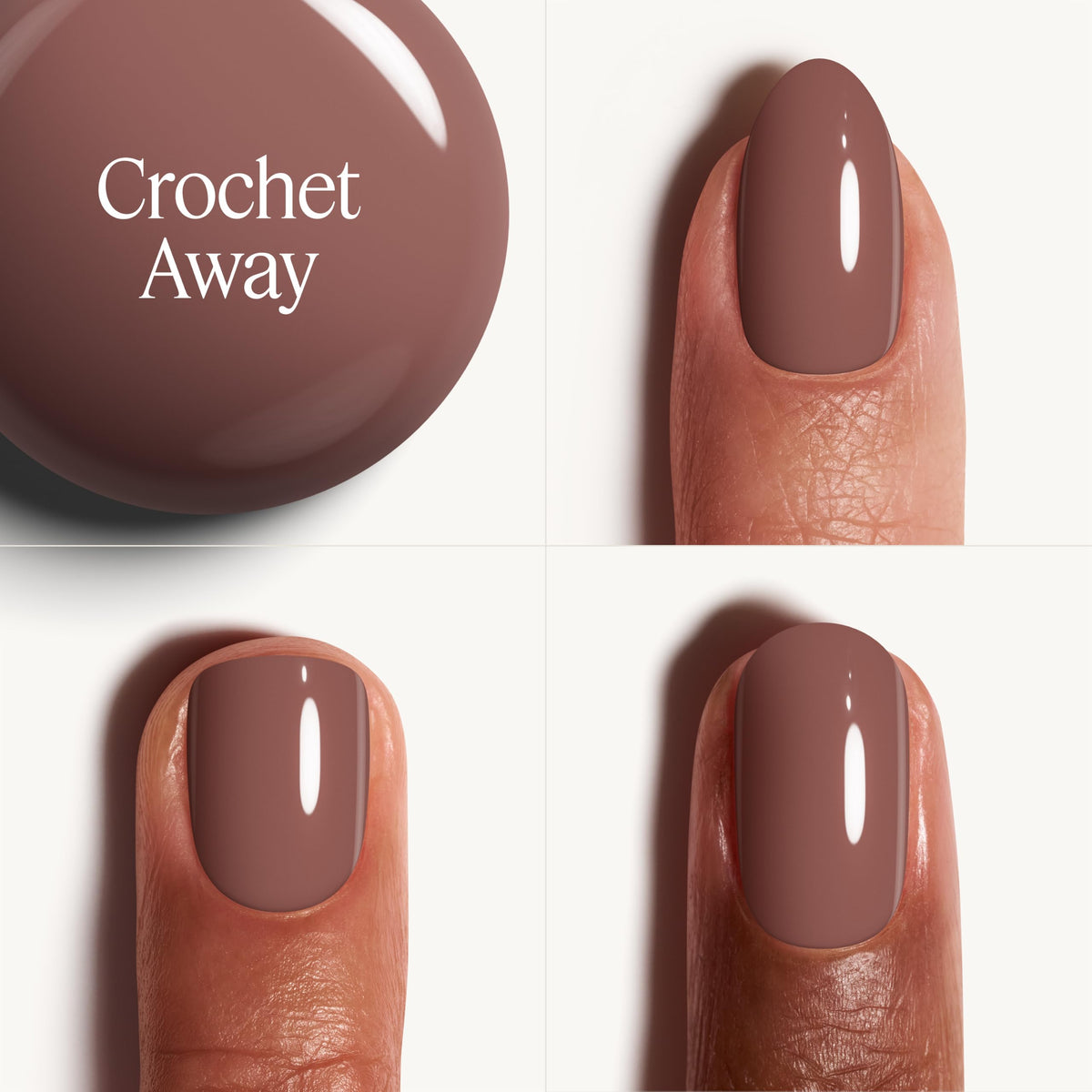 essie Crochet Away nail polish applied on nails