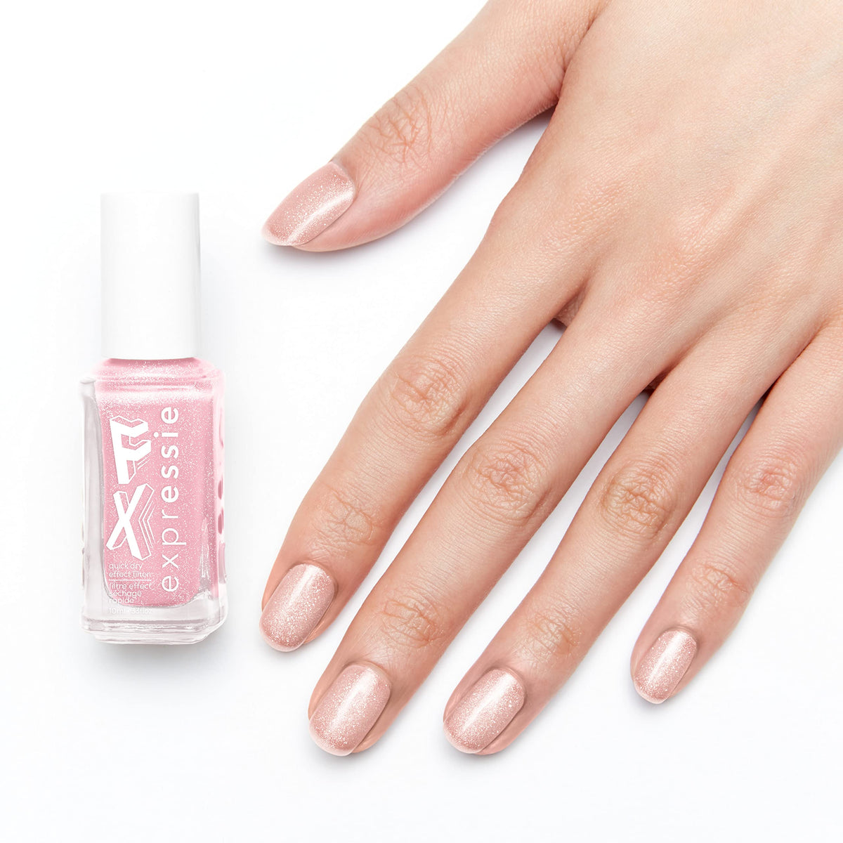 essie Expressie FX nail polish on a stylish nail art display