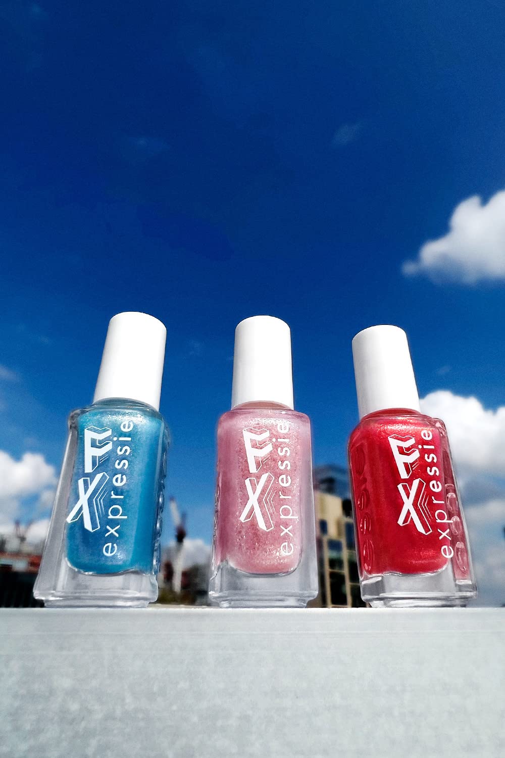 essie Expressie FX nail polish with prismatic chrome effect