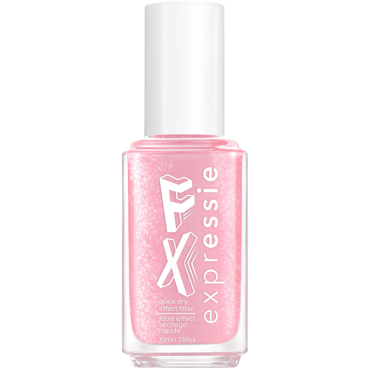 essie Expressie FX Quick-Dry Vegan Nail Polish in Pink Chromatic Top Coat, front view