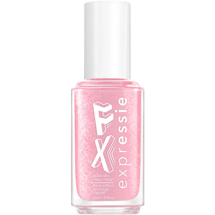 essie Expressie FX Quick-Dry Vegan Nail Polish in Pink Chromatic Top Coat, front view