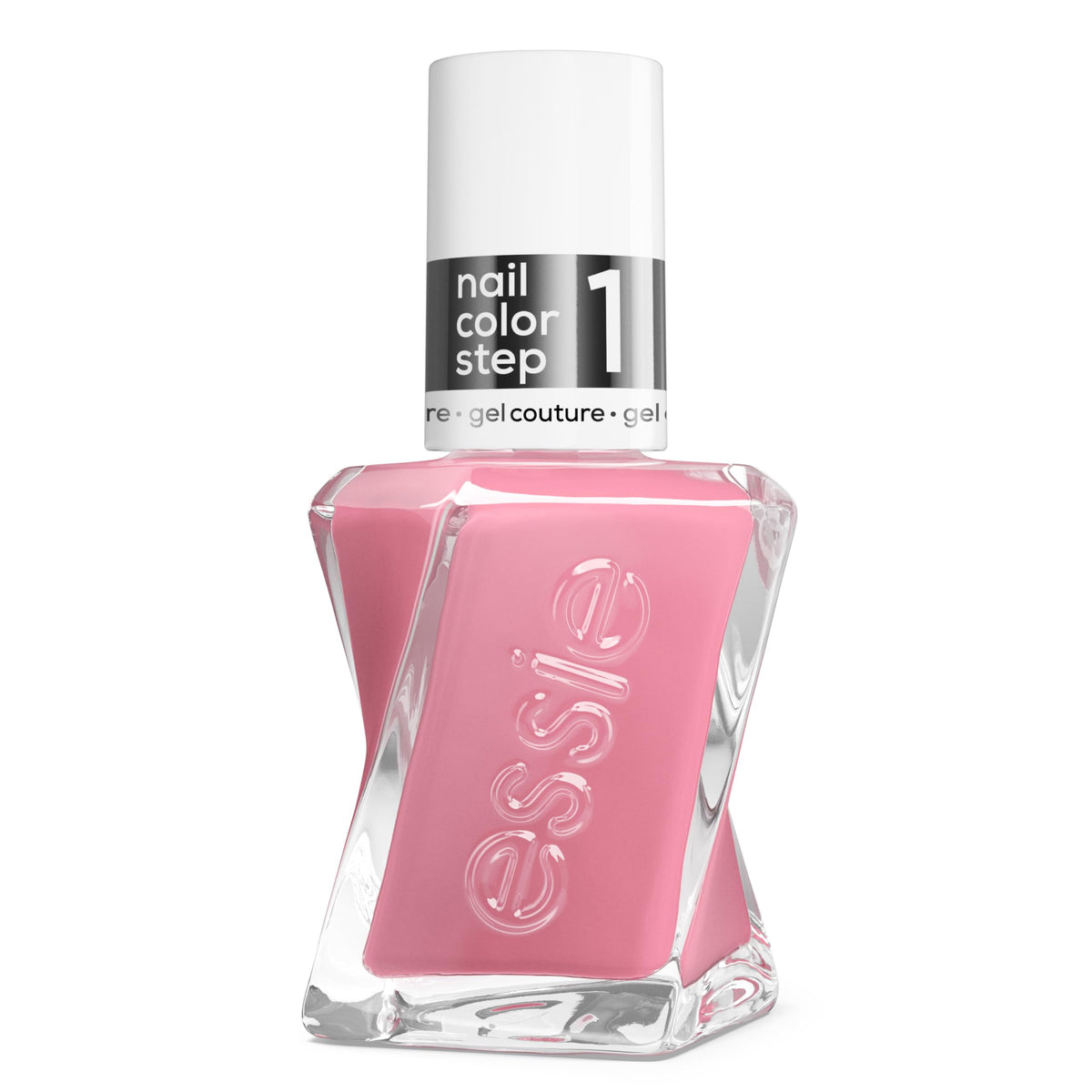 essie Gel Couture Bodice Goddess nail polish front view with lilac purple colour