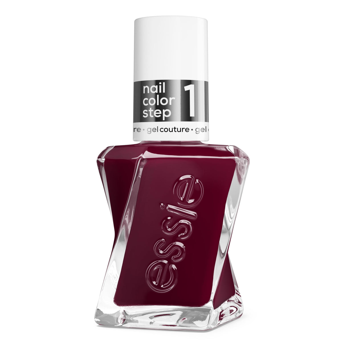 essie Gel Couture Clicks Red Nail Polish front view