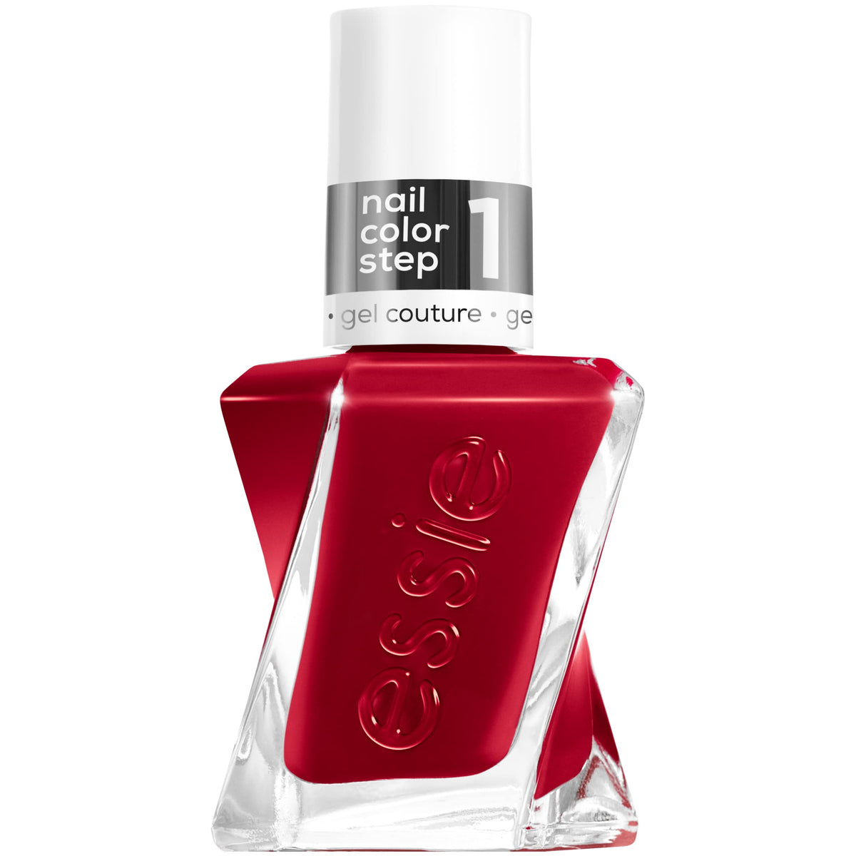 essie Gel Couture Long-Lasting Nail Polish Burgundy Red bottle front view