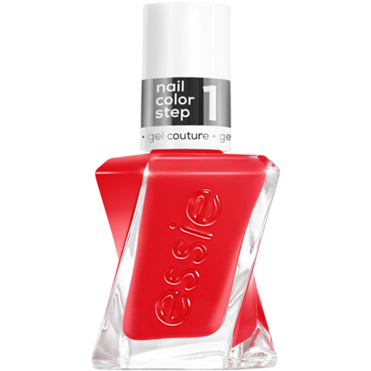 essie Gel Couture Long-Lasting Nail Polish vibrant red front view