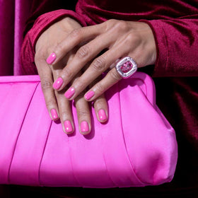 essie Gel Couture Nail Polish in Pinky Ring applied on nails