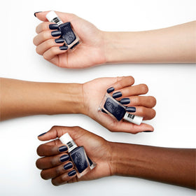 essie Gel Couture Nail Polish Navy Blue applicator brush