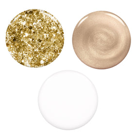 essie Good as Gold nail polish bottle with gold metallic finish