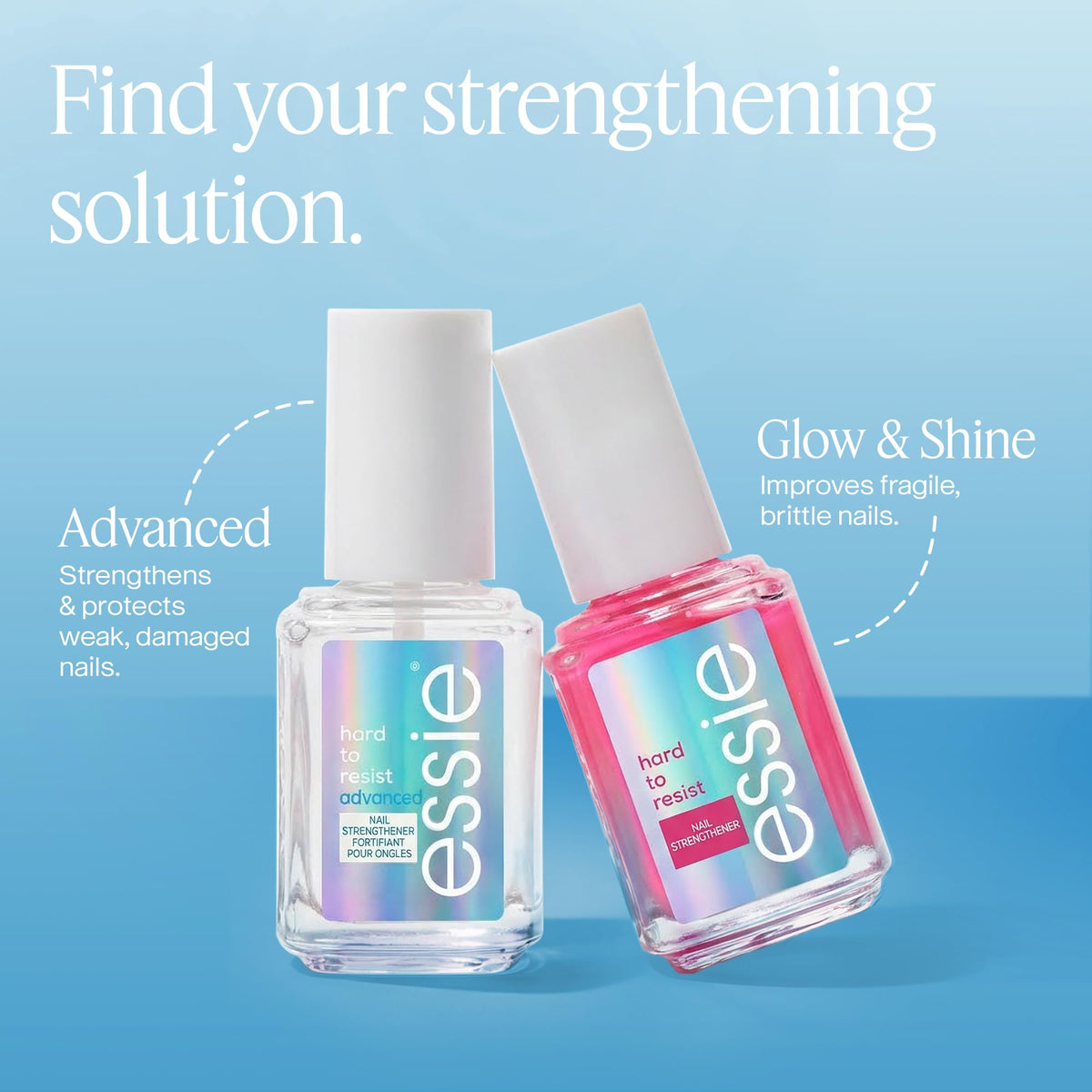 essie Hard To Resist Advanced Nail Strengthener close-up of brush